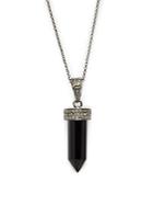 Bavna Black Onyx & Sterling Silver Pendant Necklace