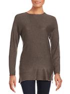 Joan Vass Hi-lo Cashmere Blended Sweater