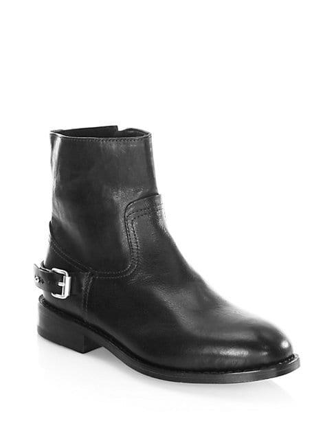 Rag & Bone Oliver Zip Leather Flat Boots