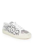 Saint Laurent Court Classic Pow-embroidered Low-top Sneakers