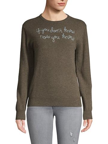 Lingua Franca Crewneck Cashmere Sweater