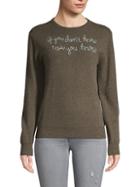 Lingua Franca Crewneck Cashmere Sweater