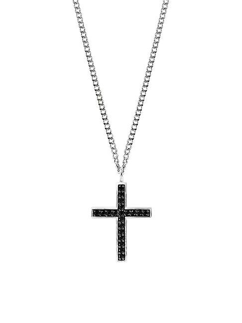 Effy Sterling Silver Cross Pendant Chain Necklace