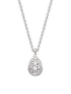 Roberto Coin 18k White Gold & Diamond Pear-shaped Pendant Necklace