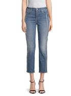 7 For All Mankind Edie Frayed Seam Cropped Jeans