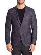 Saks Fifth Avenue Micro Check Wool Jacket