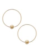 Saks Fifth Avenue Lumen 14k Gold Bead Hoop Earrings
