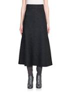 Jil Sander Vischio Wool & Cashmere A-line Skirt