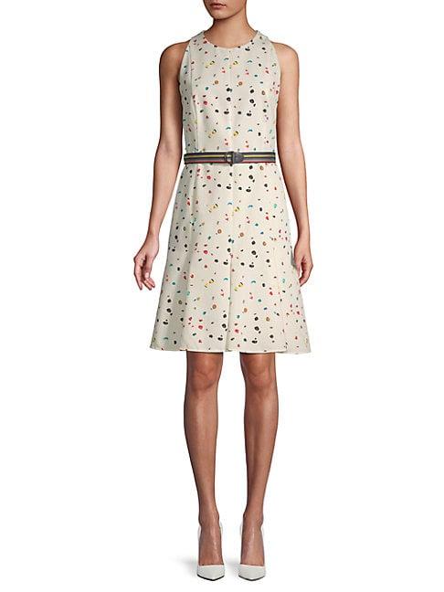 Akris Punto Belted Cotton Fit-&-flare Dress