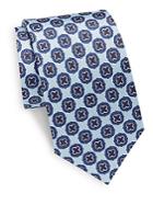 Saks Fifth Avenue Made In Italy Medallion Print Silk Tie