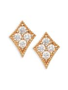 Sara Weinstock Marquis 18k Rose Gold Diamond Earrings