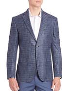 Saks Fifth Avenue Collection By Samuelsohn Classic-fit Check-print Wool