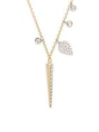 Meira T Dagger Diamond And 14k Yellow Gold Pendant Necklace