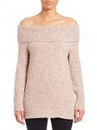 Rebecca Minkoff Erid Off-the-shoulder Merino Wool Blend Sweater