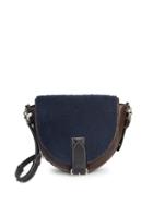 Jw Anderson Shearling & Suede Saddle Bag