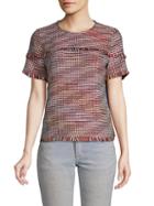 Laundry By Shelli Segal Boucle Tweed Top