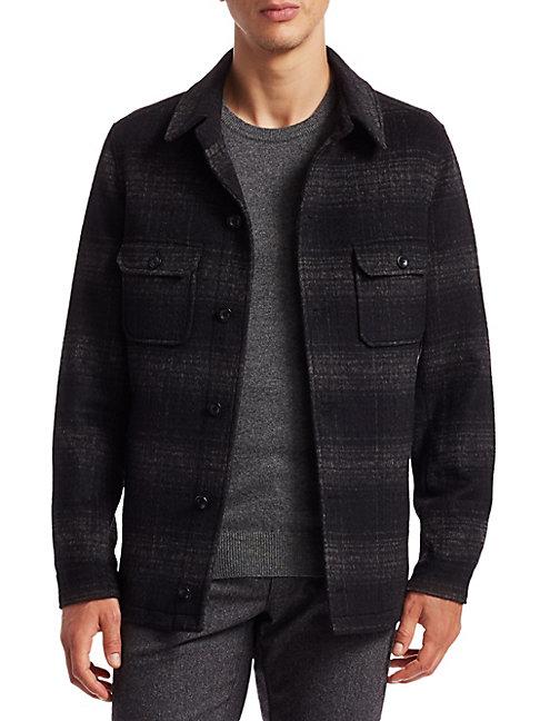 Saks Fifth Avenue Collection Plaid Shirt Jacket
