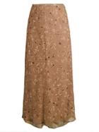 Agnona Floral Silk Slip Skirt