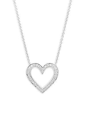 Kwiat Diamond Tags Diamond & 14k White Gold Open Heart Necklace