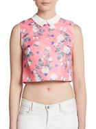 Erin By Erin Fetherston Josephine Floral-print Cropped Top