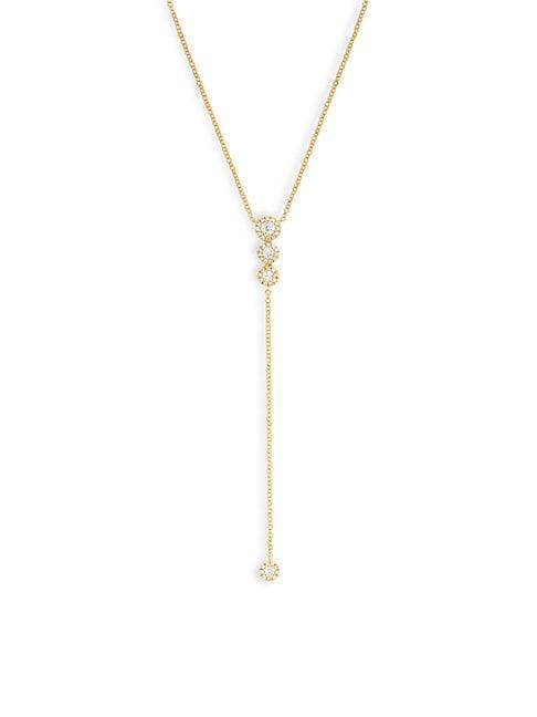 Diana M Jewels 14k Yellow Gold & Diamond Lariat Necklace