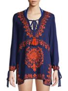 Rise & Bloom Floral Embroidered Cover-up
