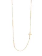 Lana Jewelry 14k Yellow Gold Crossbar Necklace