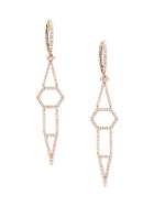Saks Fifth Avenue 14k Rose Gold & Diamond Earrings