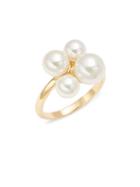 Majorica Sterling Silver & 6-8mm White Pearl Ring