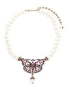 Heidi Daus Butterfly Faux Pearl Necklace
