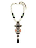 Heidi Daus Deco Museum Faux Pearl And Crystal Necklace
