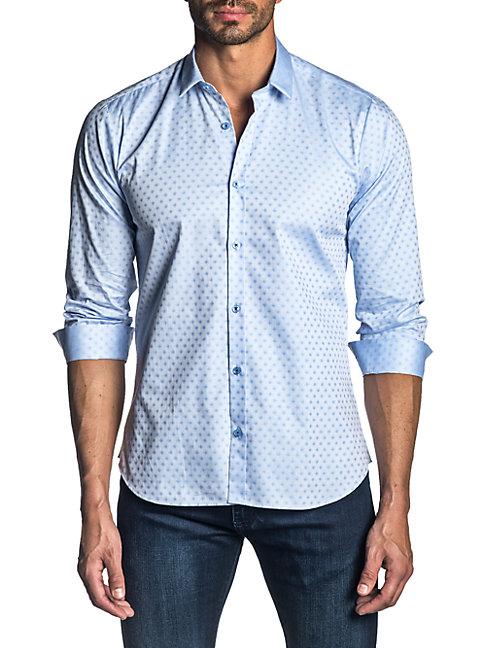 Jared Lang Semi-fit Jacquard Shirt