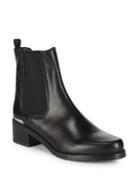 Stuart Weitzman Leather Block-heel Booties