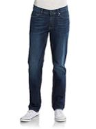 7 For All Mankind Slimmy Straight-leg Whiskered Jeans
