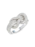 Effy 14k White Gold & Diamond Infinity Knot Ring