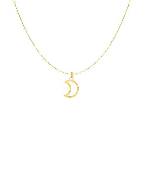 Saks Fifth Avenue 14k Yellow Gold Half Moon Pendant Necklace