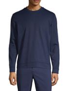 Pure Navy French Terry Crewneck Sweater