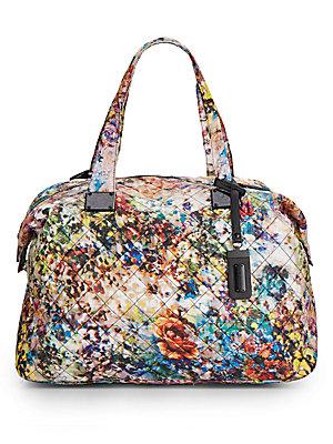 Steve Madden Quilted Floral-print Duffle Bag
