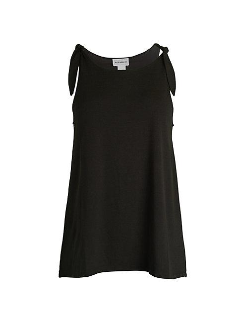 For The Republic Tie-shoulder Sleeveless Jersey Top