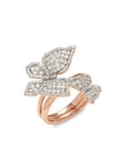 Effy 14k Rose Gold & Diamond Butterfly Ring