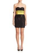 Moschino Measuring-tape Sweetheart Cocktail Dress