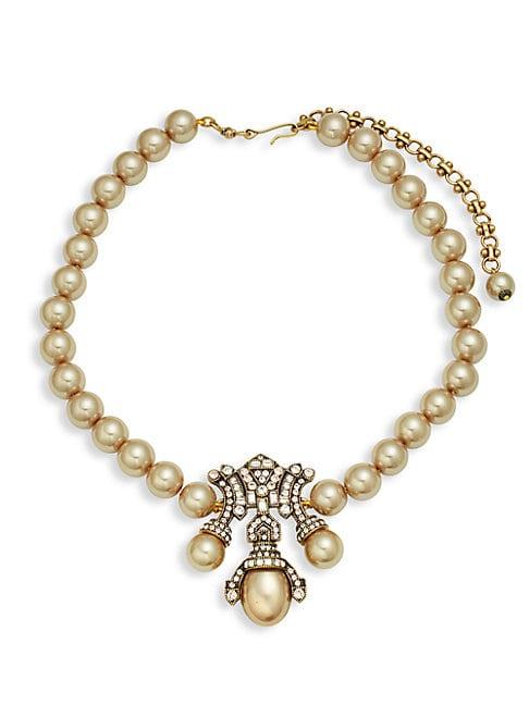 Heidi Daus Deco Faux Pearl Pendant Necklace