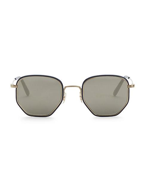 Oliver Peoples Alland 50mm Hexagon Sunglasses