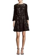 Ml Monique Lhuillier Floral Lace Dress