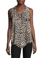 Vince Camuto Sleeveless Leopard Print Lace Top