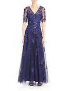 Teri Jon Embellished A-line Gown