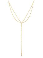 Saks Fifth Avenue 14k Yellow Gold Square Bar Lariat Necklace