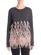 Elizabeth And James Long Sleeve Feather Pullover