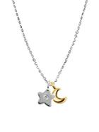 Alex Woo Silver Mini Star And Moon Pendant Necklace
