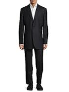 Saks Fifth Avenue Made In Italy Solid Wool Suit